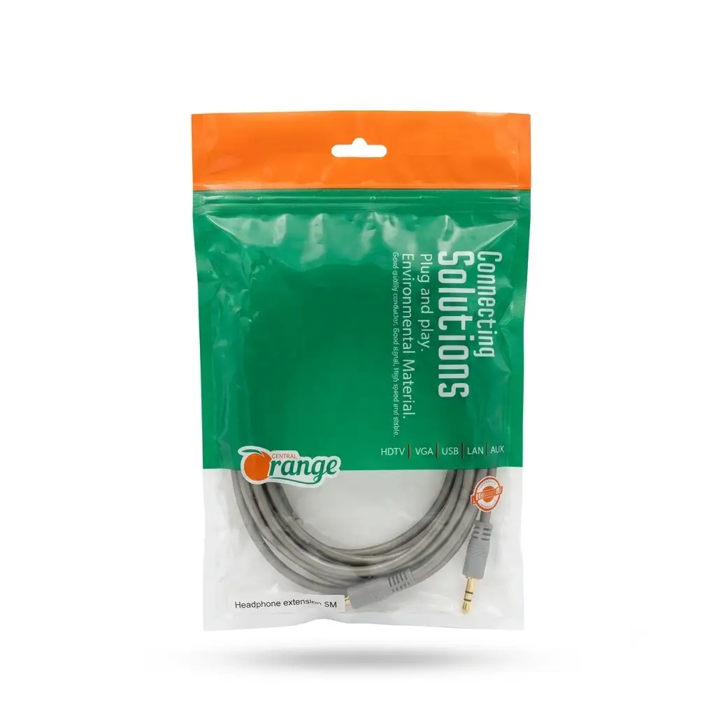 AFZAYESH TOOL AUX کابل افزایش طول هدفون (AUX) برند اورنج Central Orange طول 3 متر - Image 1