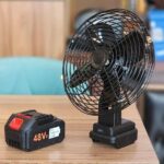 پنکه رومیزی شارژی فلزی نوا مدل ZL-08 با باتری 48 ولت - Image 3