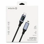 کابل شارژ فوق‌سریع ۲۷ وات WOLFA مدل WC-01 | سیلیکون و مقاوم در خمش